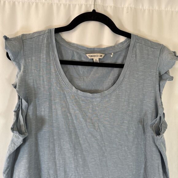 Toad and Co Tank Top Women's XL Blue Round Neck Organic Cotton Soft Pullover - Picture 2 of 11